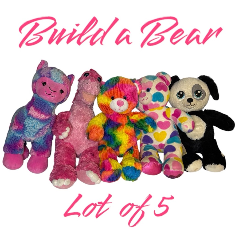 Build a Bear Workshop Lot of 5 Girly Bears